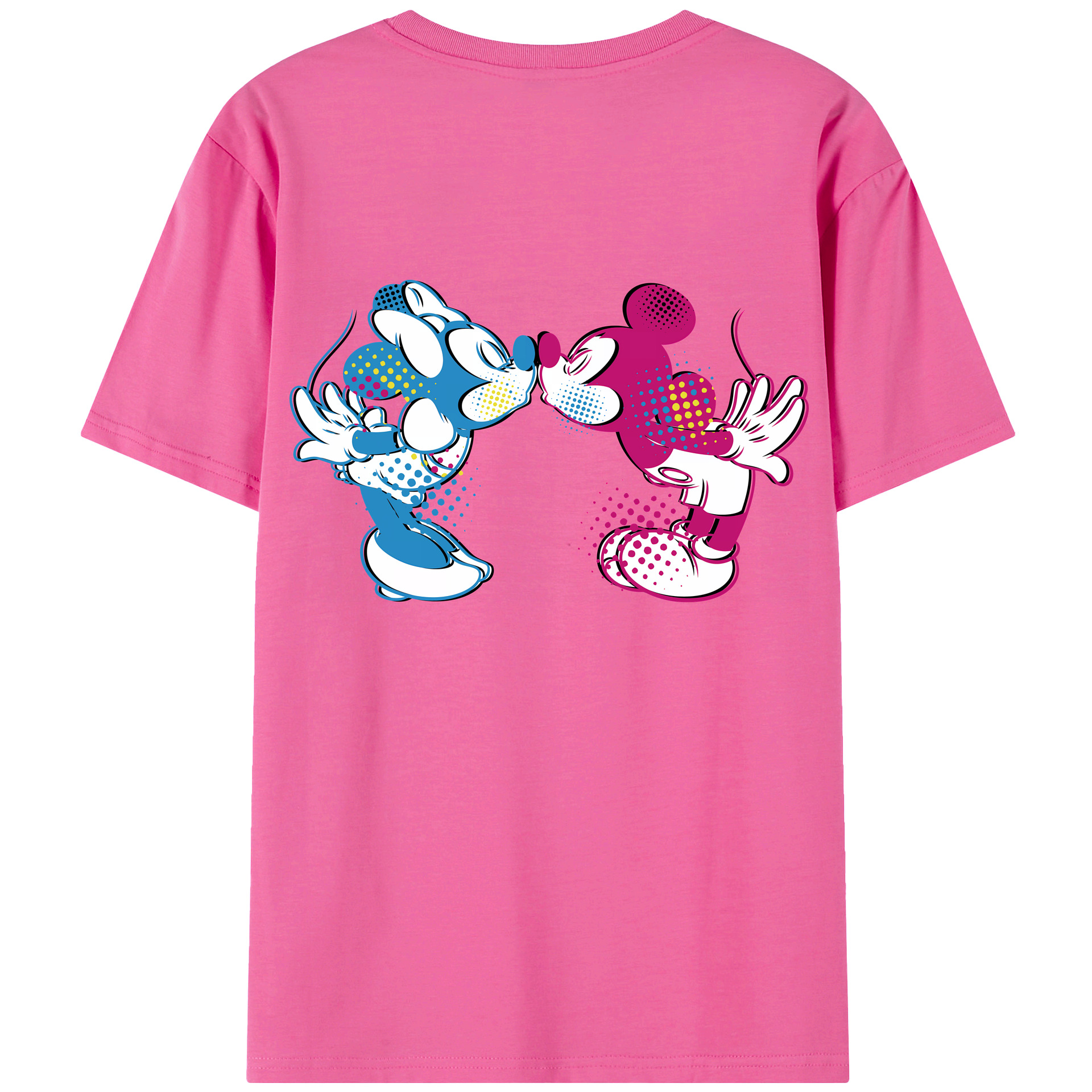 （画像用） ミッキーマウス Mickey Mouse レディース半袖Tシャツ(バックプリント)
